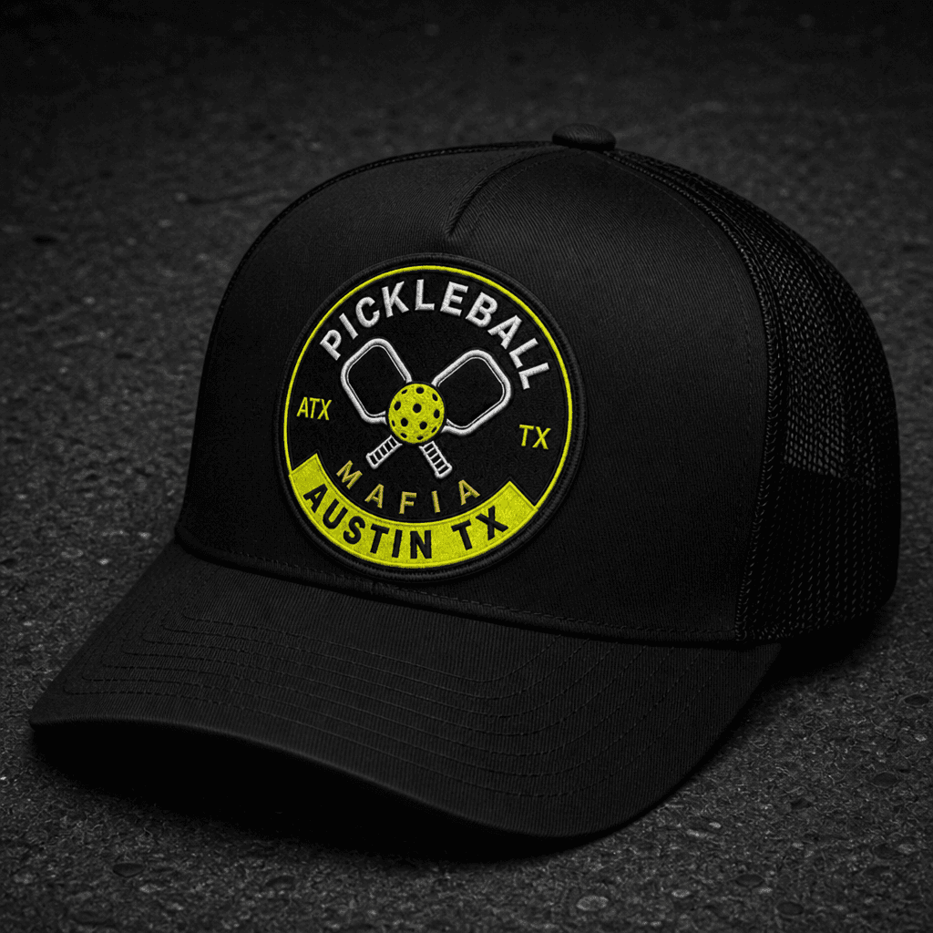 Chapter hat with Austin TX crest and rocker
